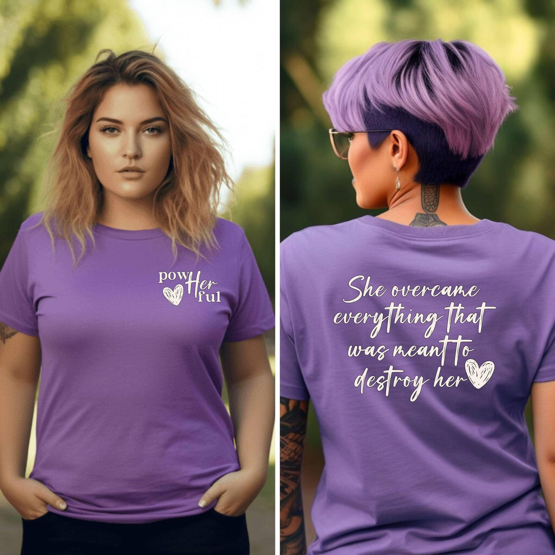 She Overcame Everything Meant To Destroy Her Women’s Plus Tee - JT Footprint Apparel