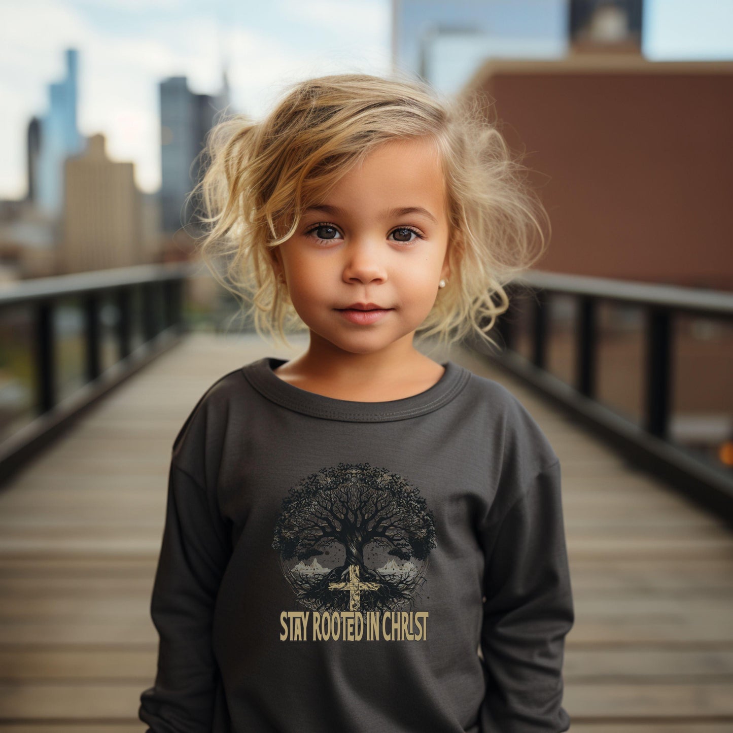 Stay Rooted In Christ Youth Long Sleeve - JT Footprint Apparel