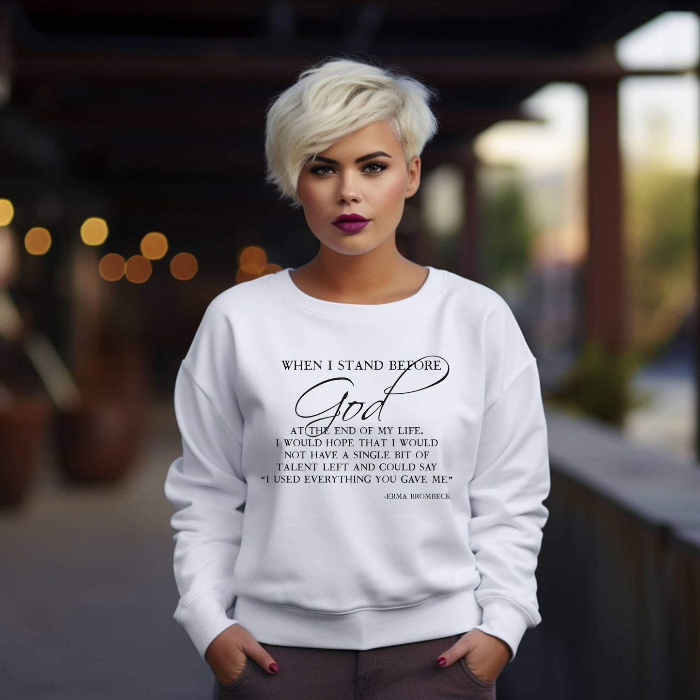 When I Stand Before God Plus Sweatshirt - JT Footprint Apparel