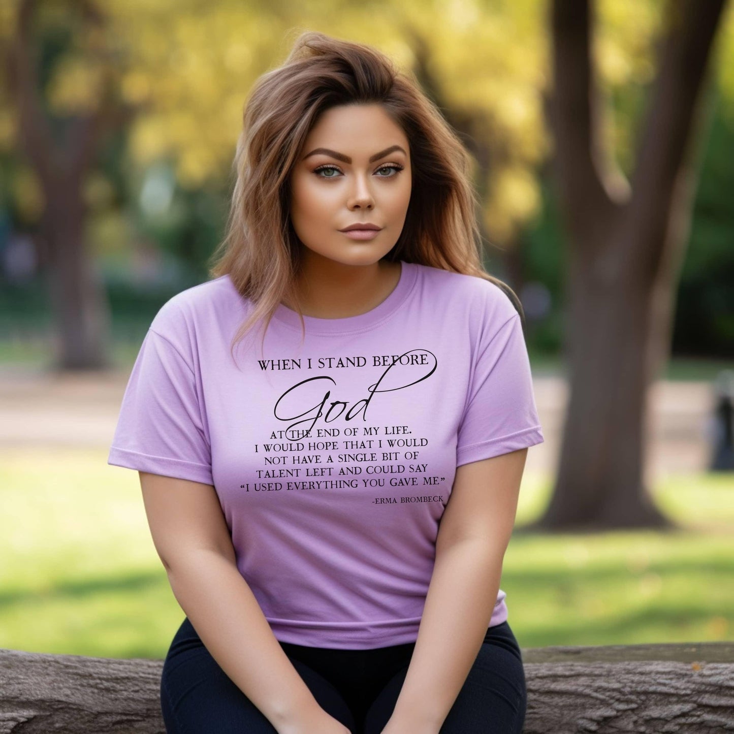 When I Stand Before God Women’s Plus Tee - JT Footprint Apparel
