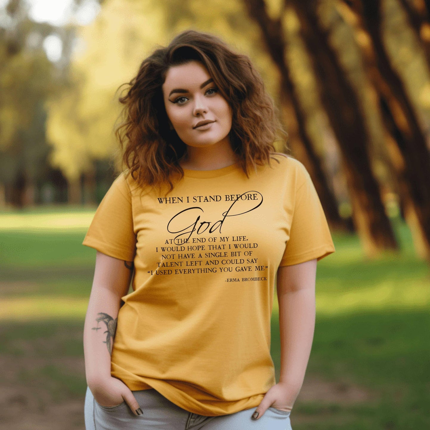 When I Stand Before God Women’s Plus Tee - JT Footprint Apparel