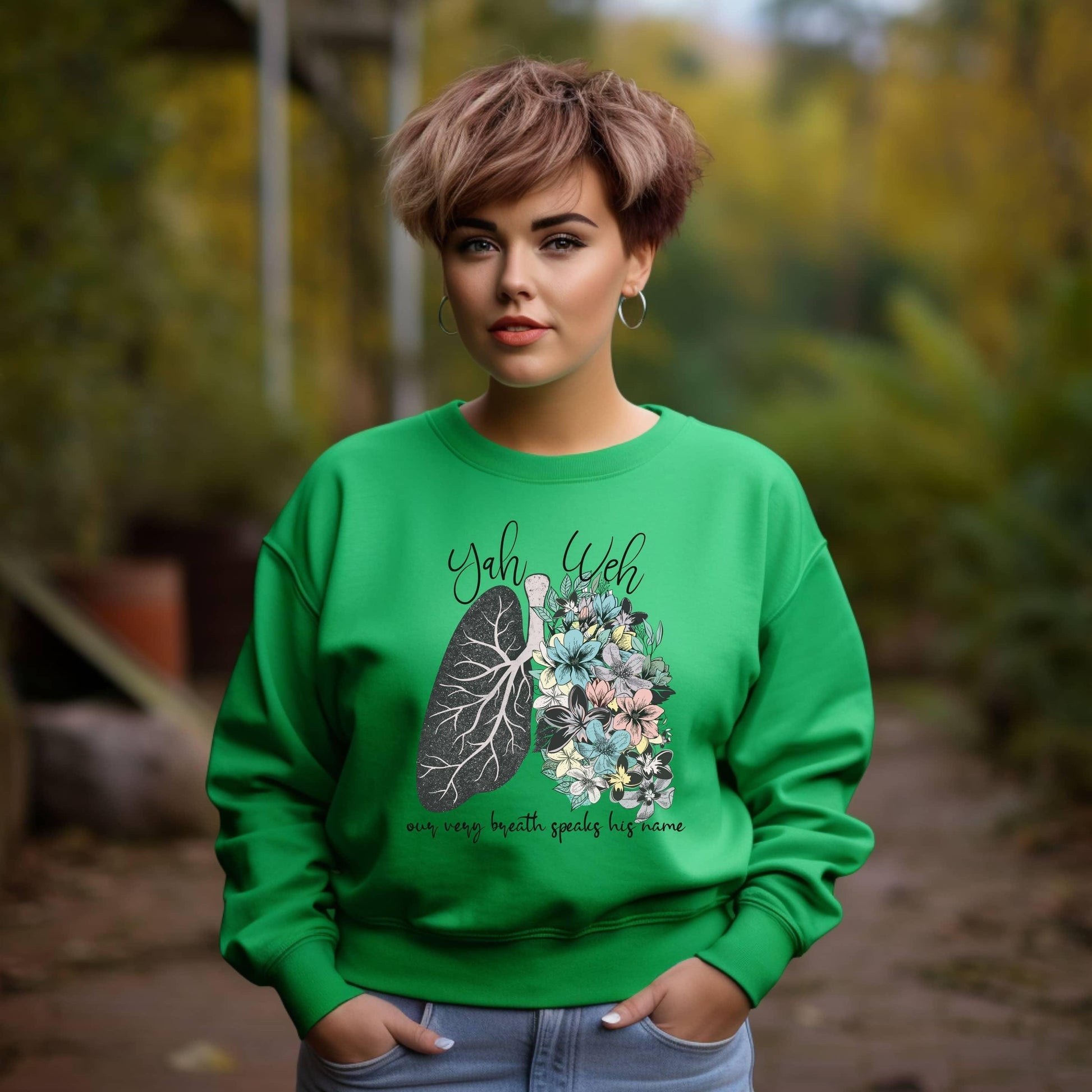 Yahweh Our Very Breath Speaks His Name Women’s Plus Sweatshirt - JT Footprint Apparel