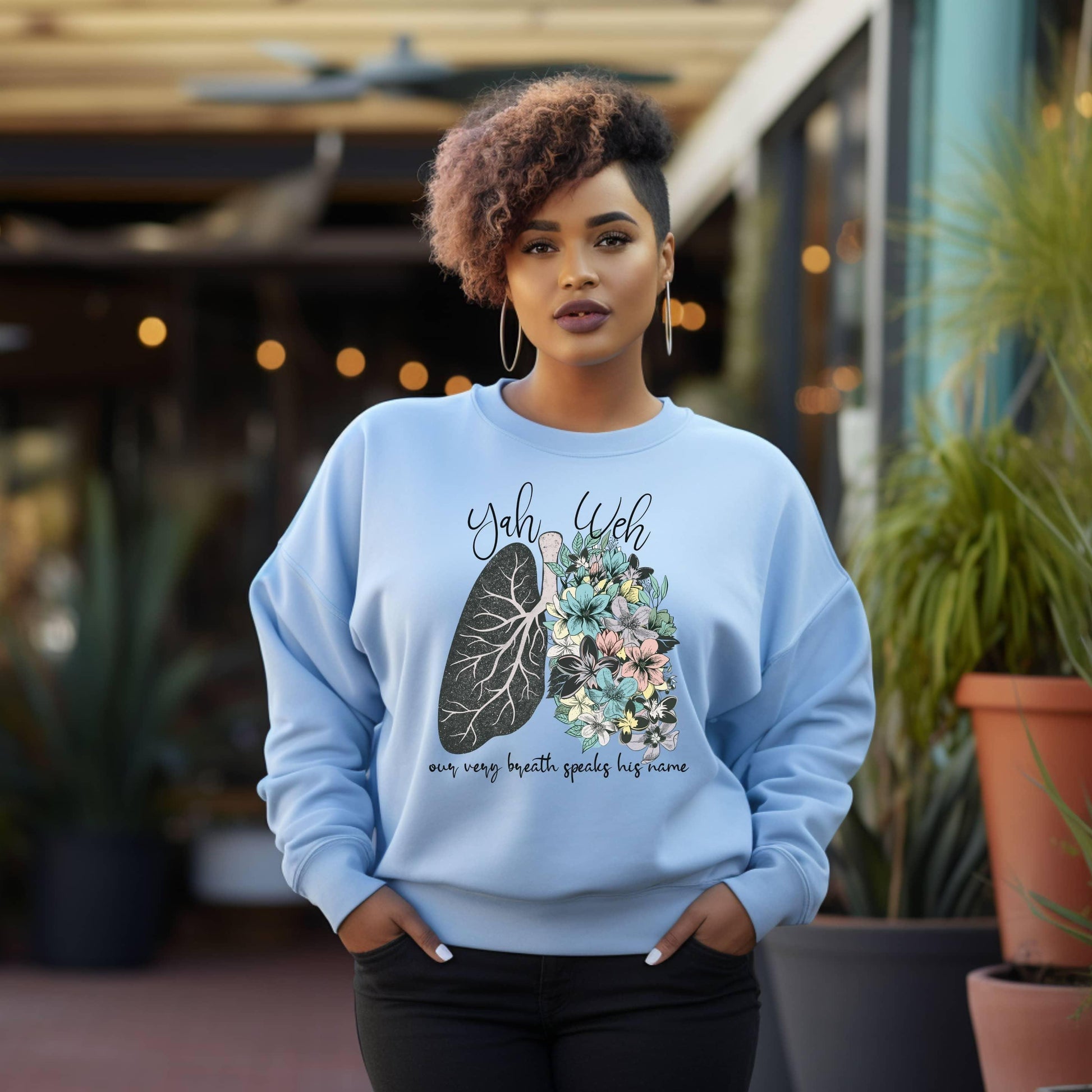 Yahweh Our Very Breath Speaks His Name Women’s Plus Sweatshirt - JT Footprint Apparel