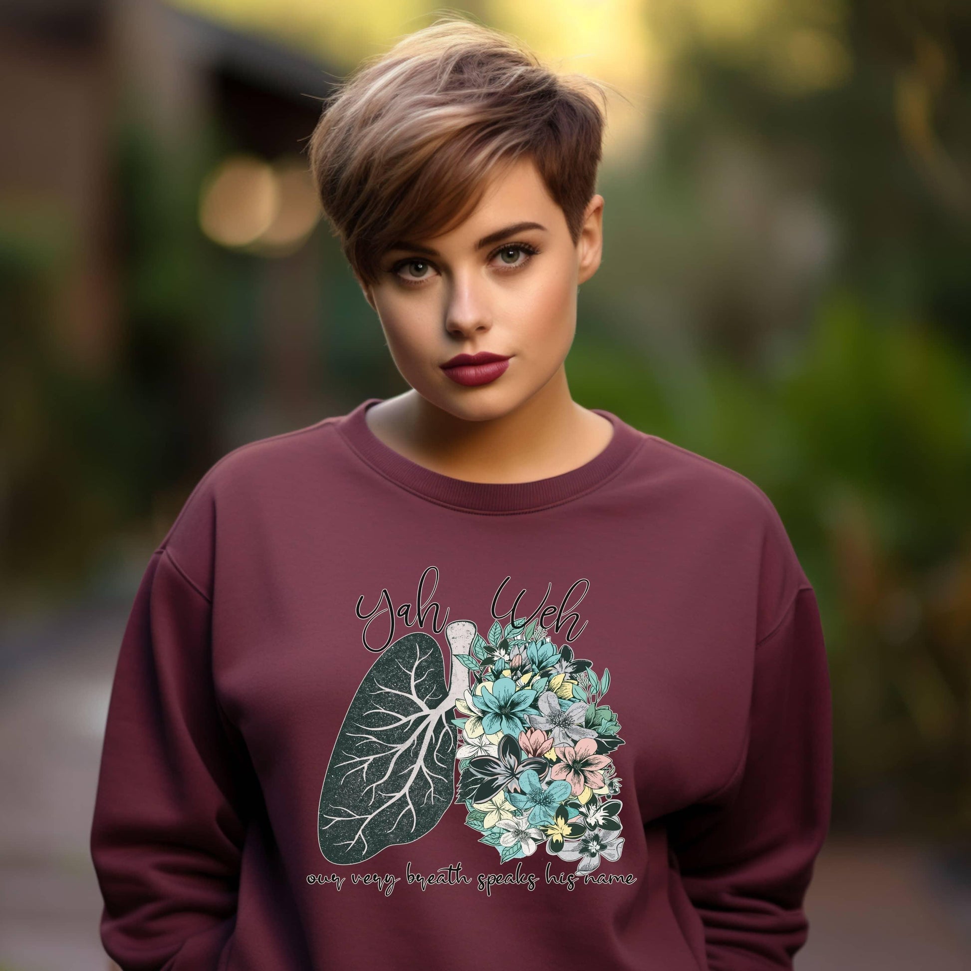 Yahweh Our Very Breath Speaks His Name Women’s Plus Sweatshirt - JT Footprint Apparel