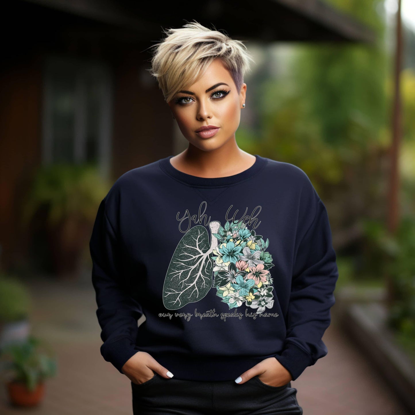 Yahweh Our Very Breath Speaks His Name Women’s Plus Sweatshirt - JT Footprint Apparel