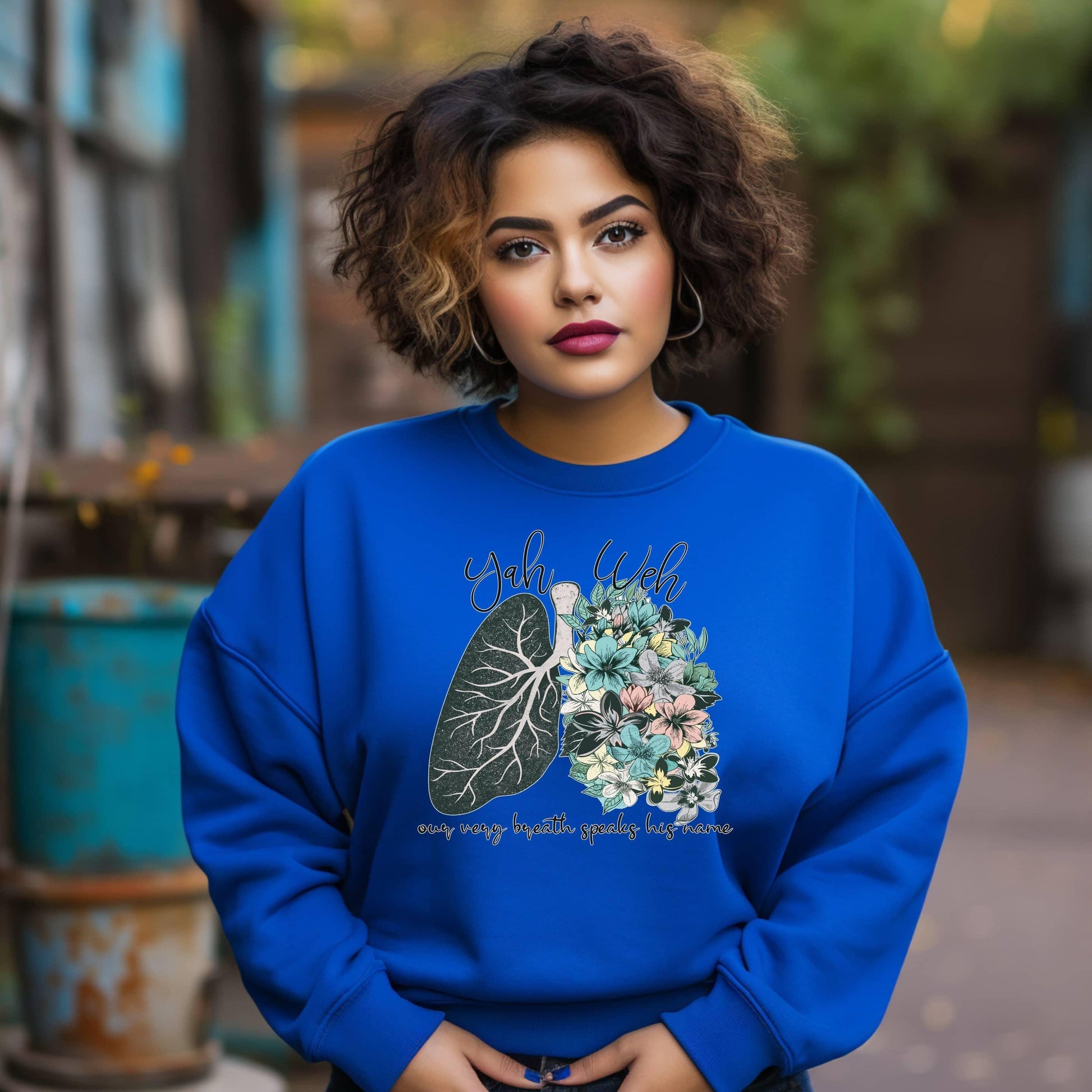 Yahweh Our Very Breath Speaks His Name Women’s Plus Sweatshirt - JT Footprint Apparel