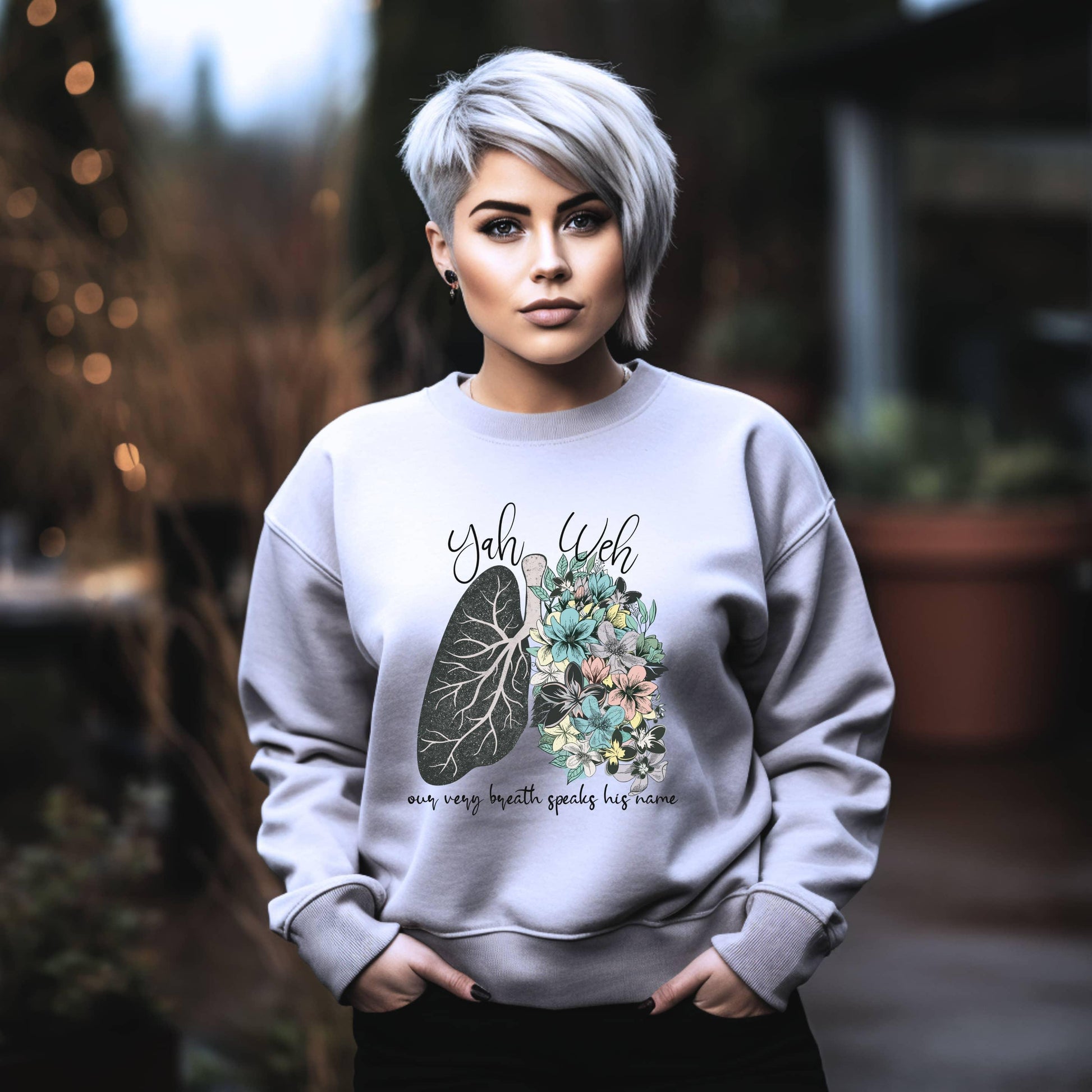 Yahweh Our Very Breath Speaks His Name Women’s Plus Sweatshirt - JT Footprint Apparel