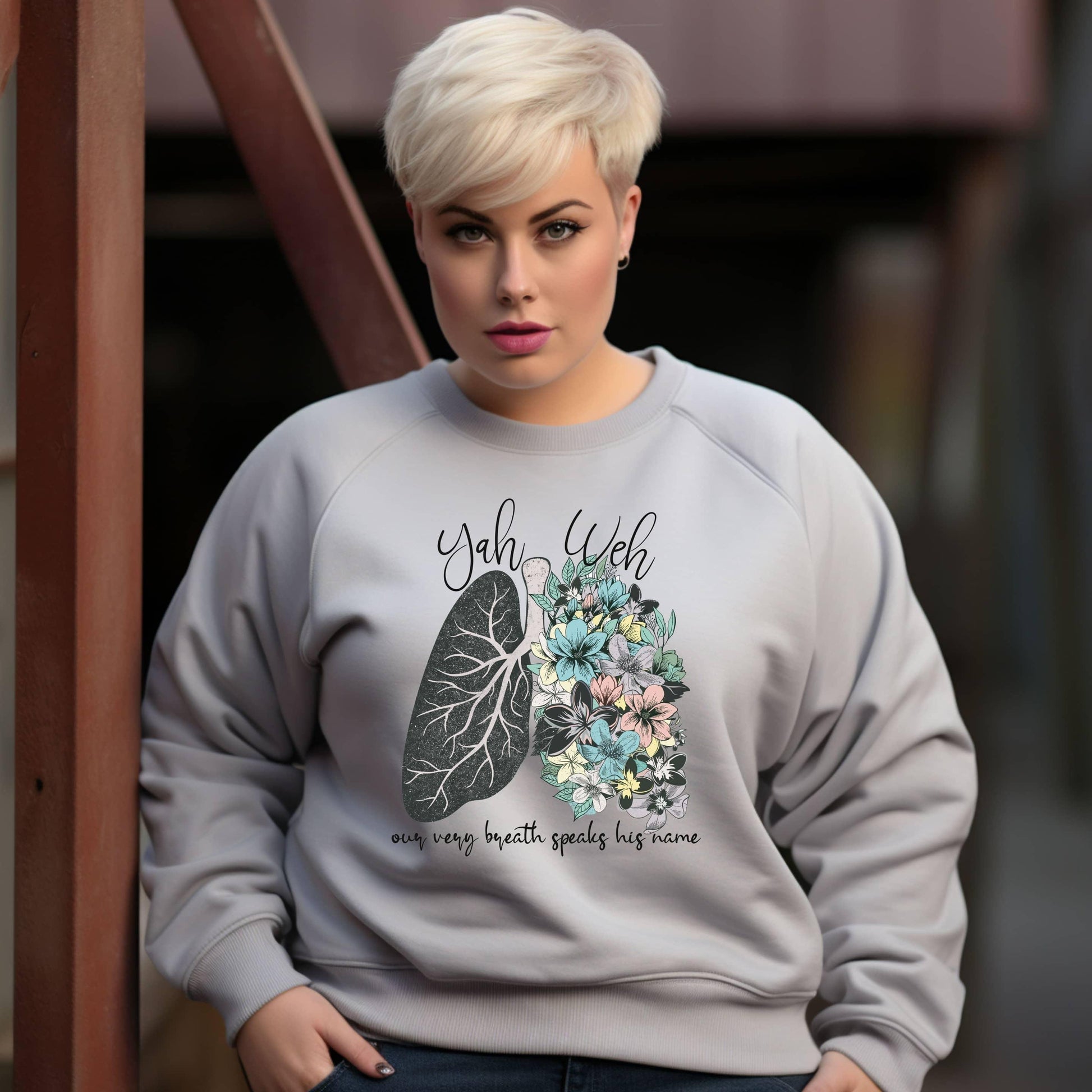 Yahweh Our Very Breath Speaks His Name Women’s Plus Sweatshirt - JT Footprint Apparel