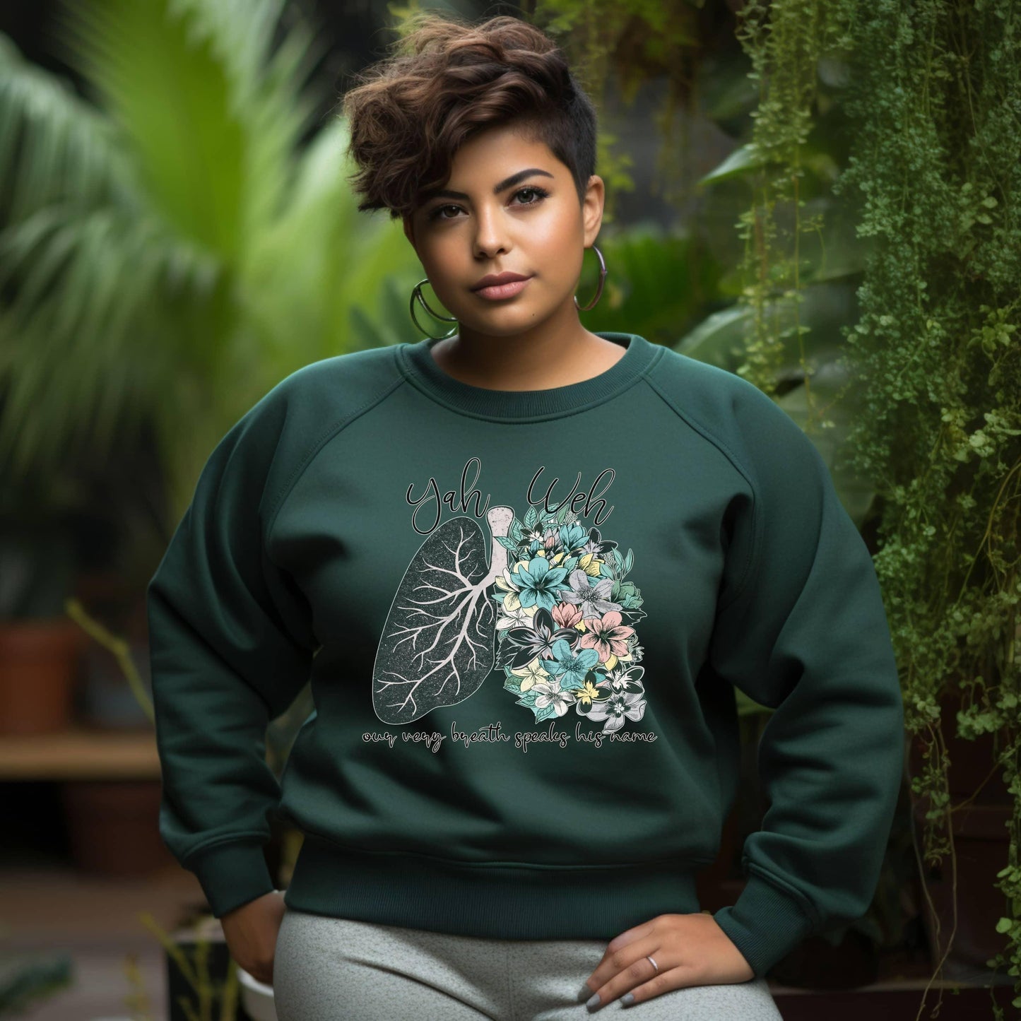 Yahweh Our Very Breath Speaks His Name Women’s Plus Sweatshirt - JT Footprint Apparel