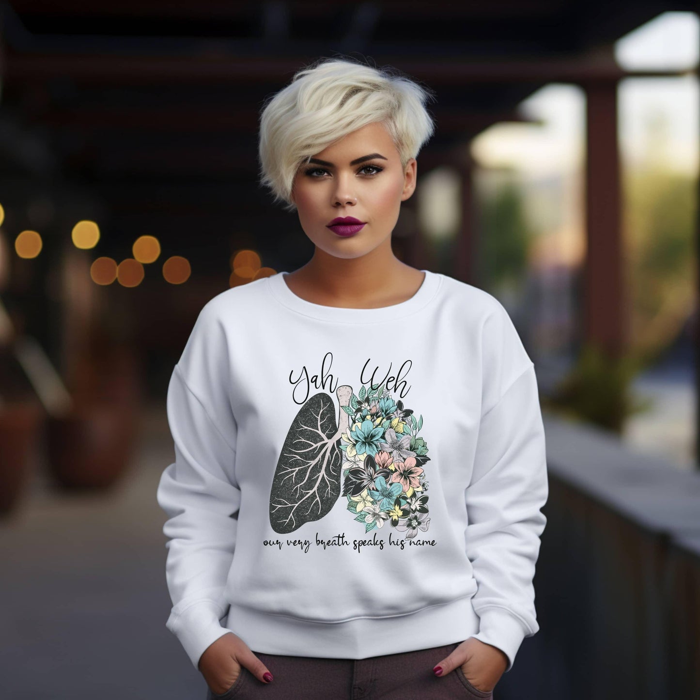 Yahweh Our Very Breath Speaks His Name Women’s Plus Sweatshirt - JT Footprint Apparel