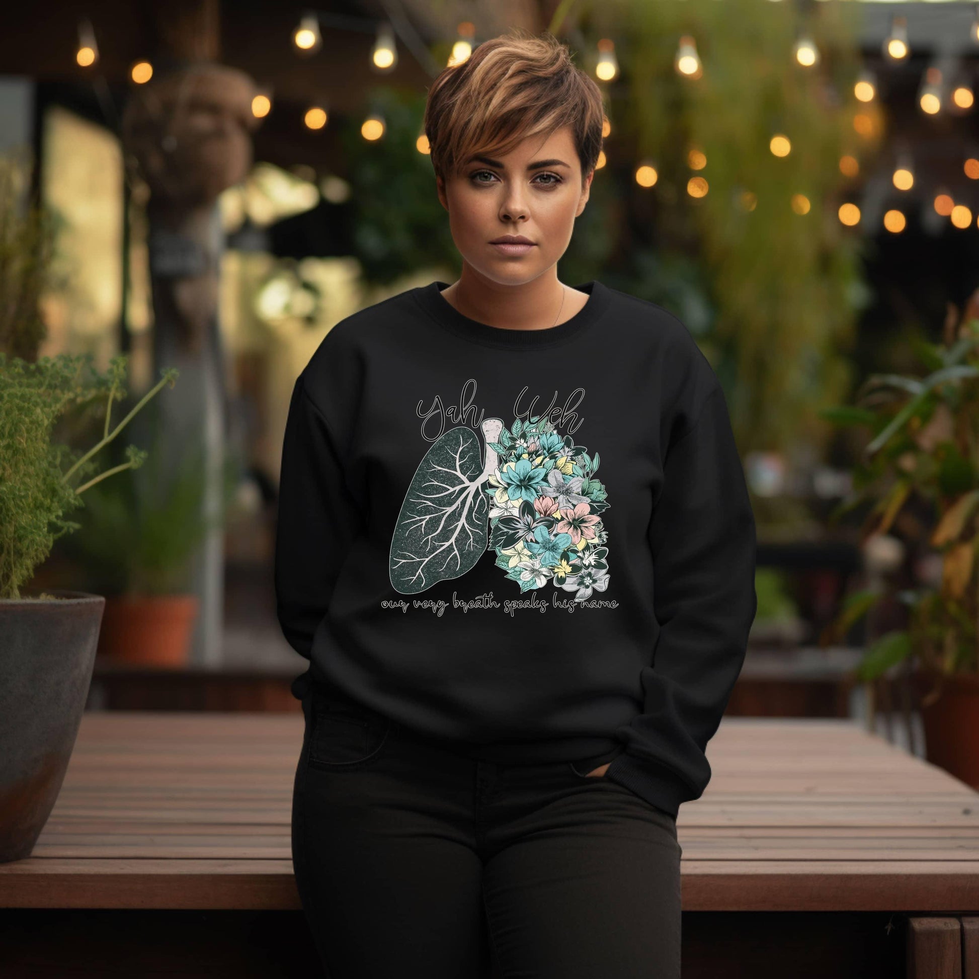 Yahweh Our Very Breath Speaks His Name Women’s Plus Sweatshirt - JT Footprint Apparel