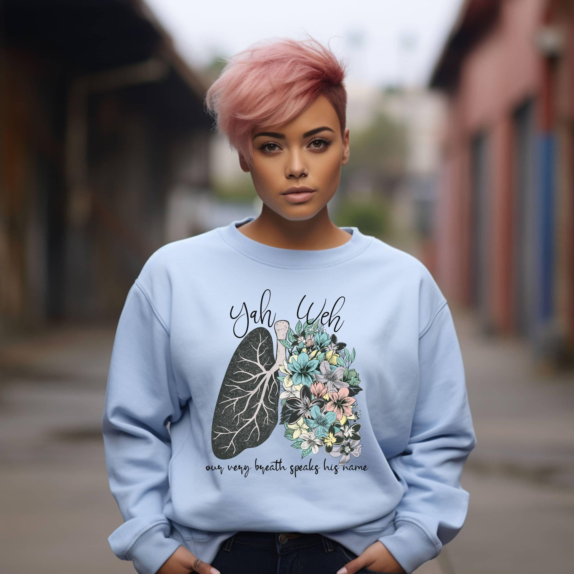 Yahweh Our Very Breath Speaks His Name Women’s Plus Sweatshirt - JT Footprint Apparel