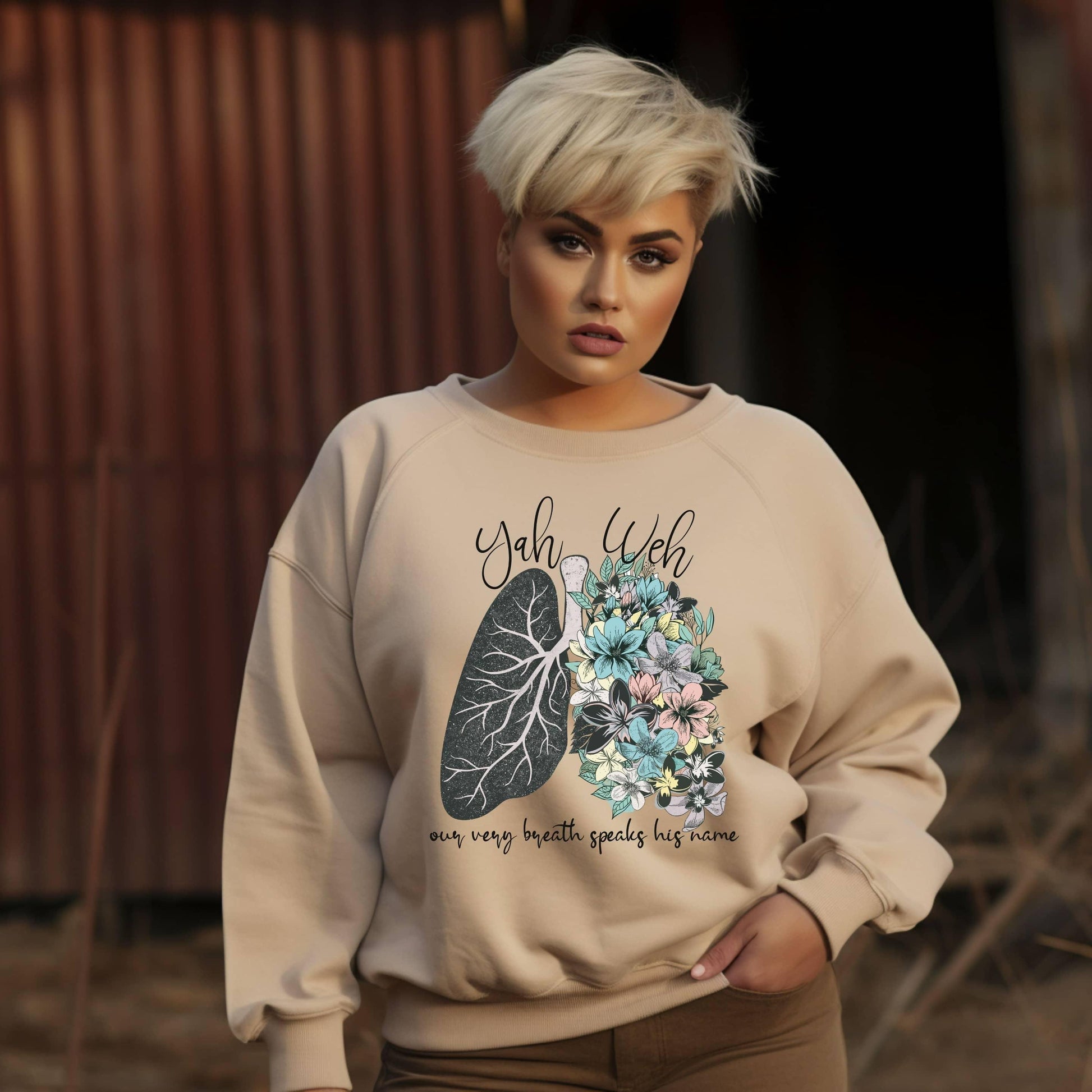 Yahweh Our Very Breath Speaks His Name Women’s Plus Sweatshirt - JT Footprint Apparel