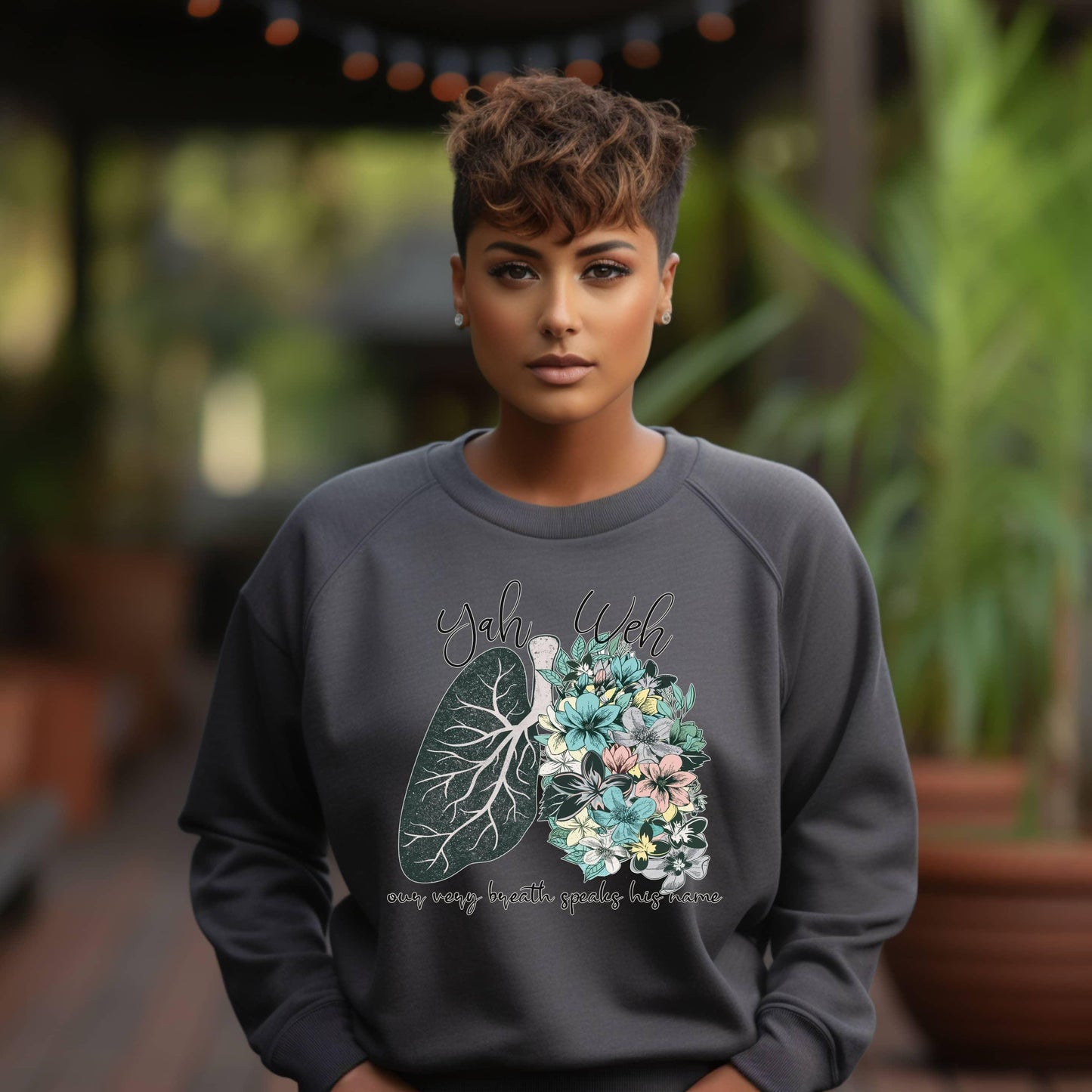 Yahweh Our Very Breath Speaks His Name Women’s Plus Sweatshirt - JT Footprint Apparel