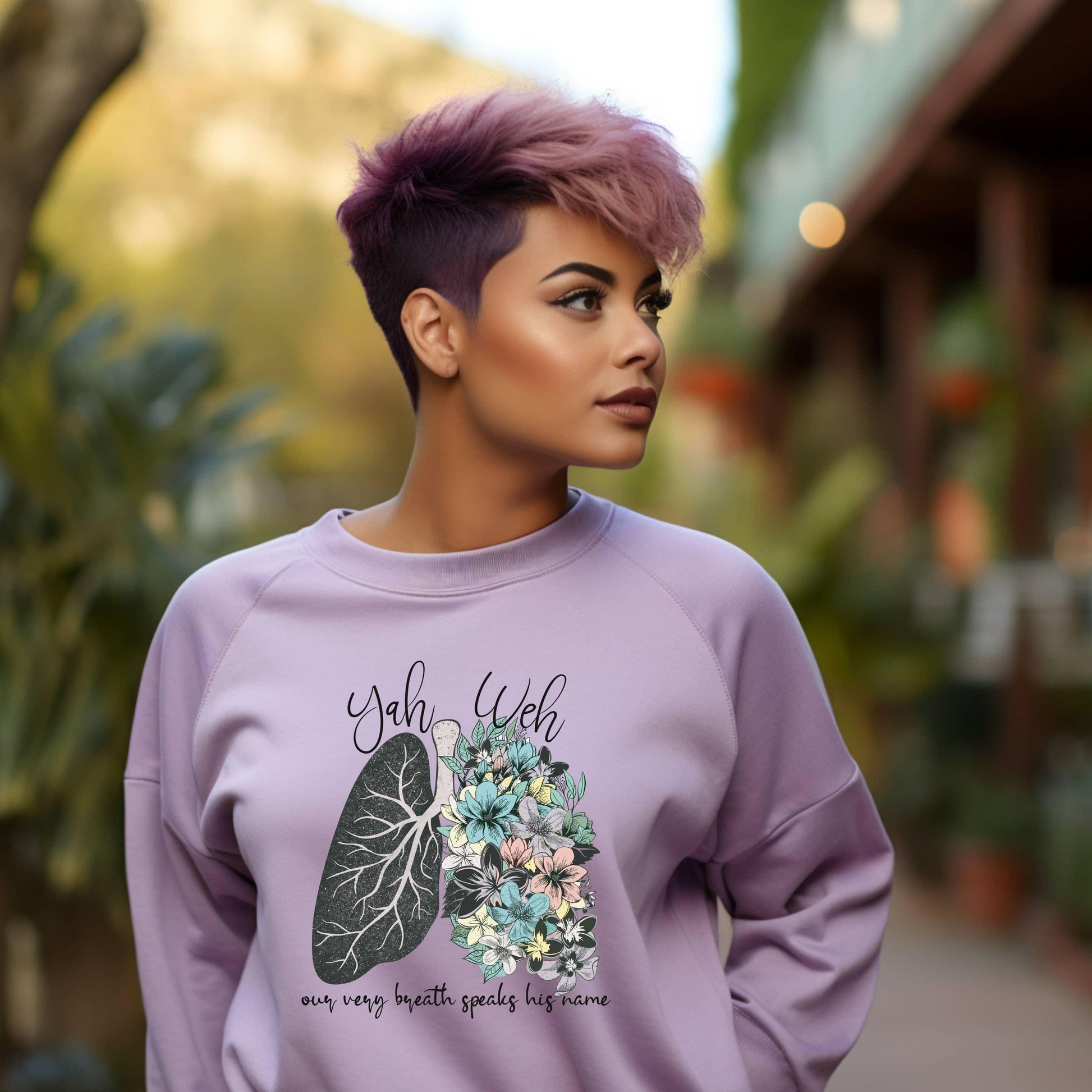 Yahweh Our Very Breath Speaks His Name Women’s Plus Sweatshirt - JT Footprint Apparel