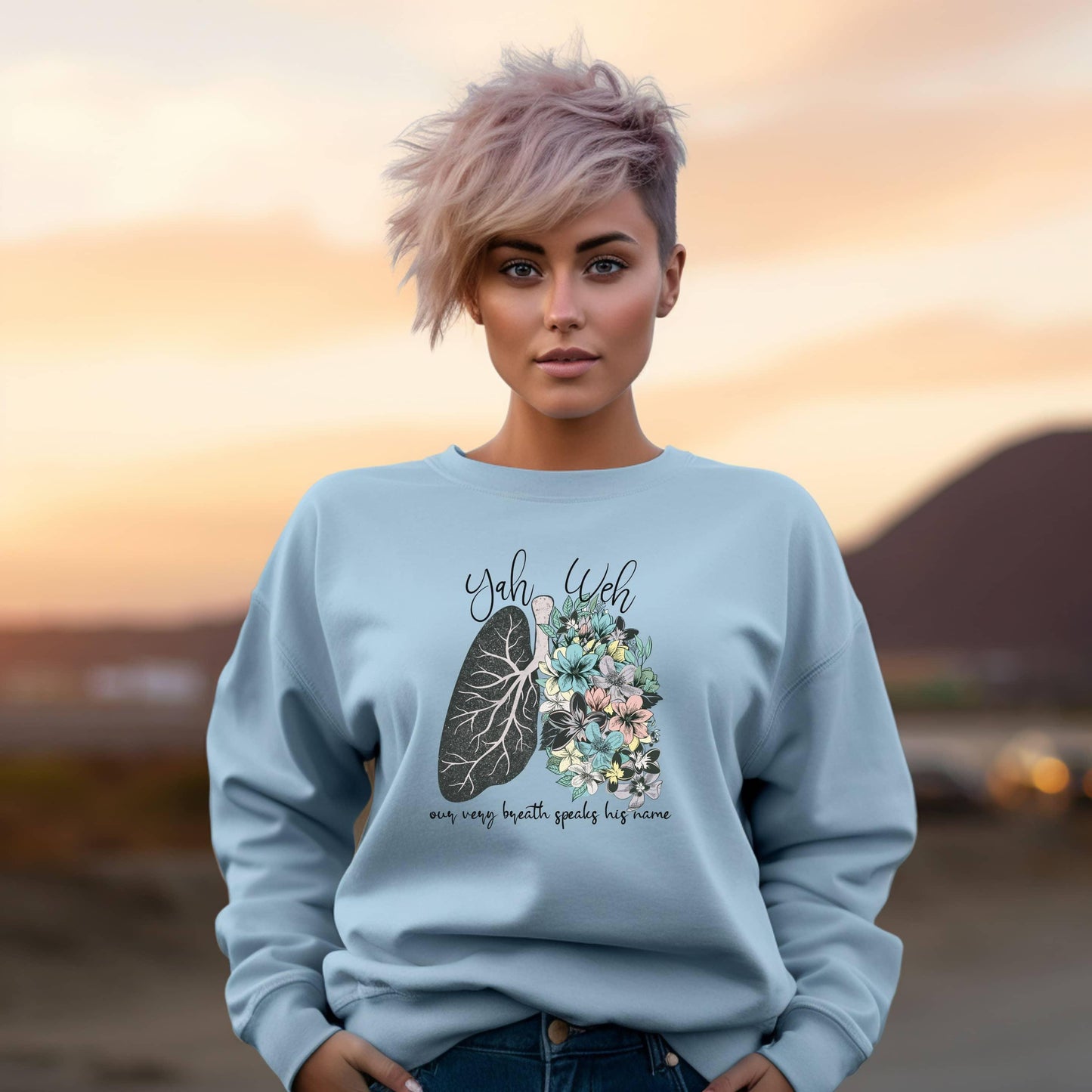 Yahweh Our Very Breath Speaks His Name Women’s Sweatshirt - JT Footprint Apparel