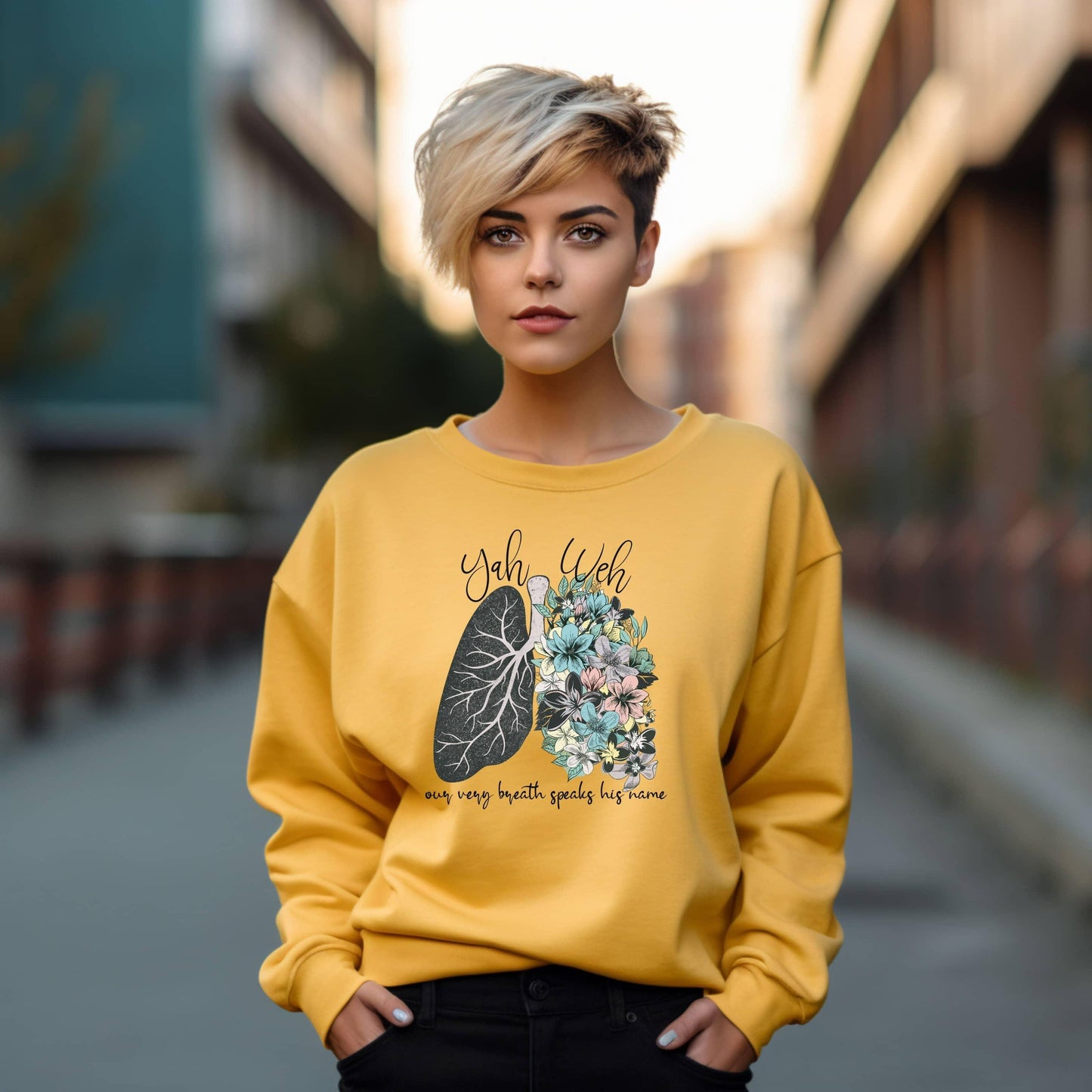 Yahweh Our Very Breath Speaks His Name Women’s Sweatshirt - JT Footprint Apparel