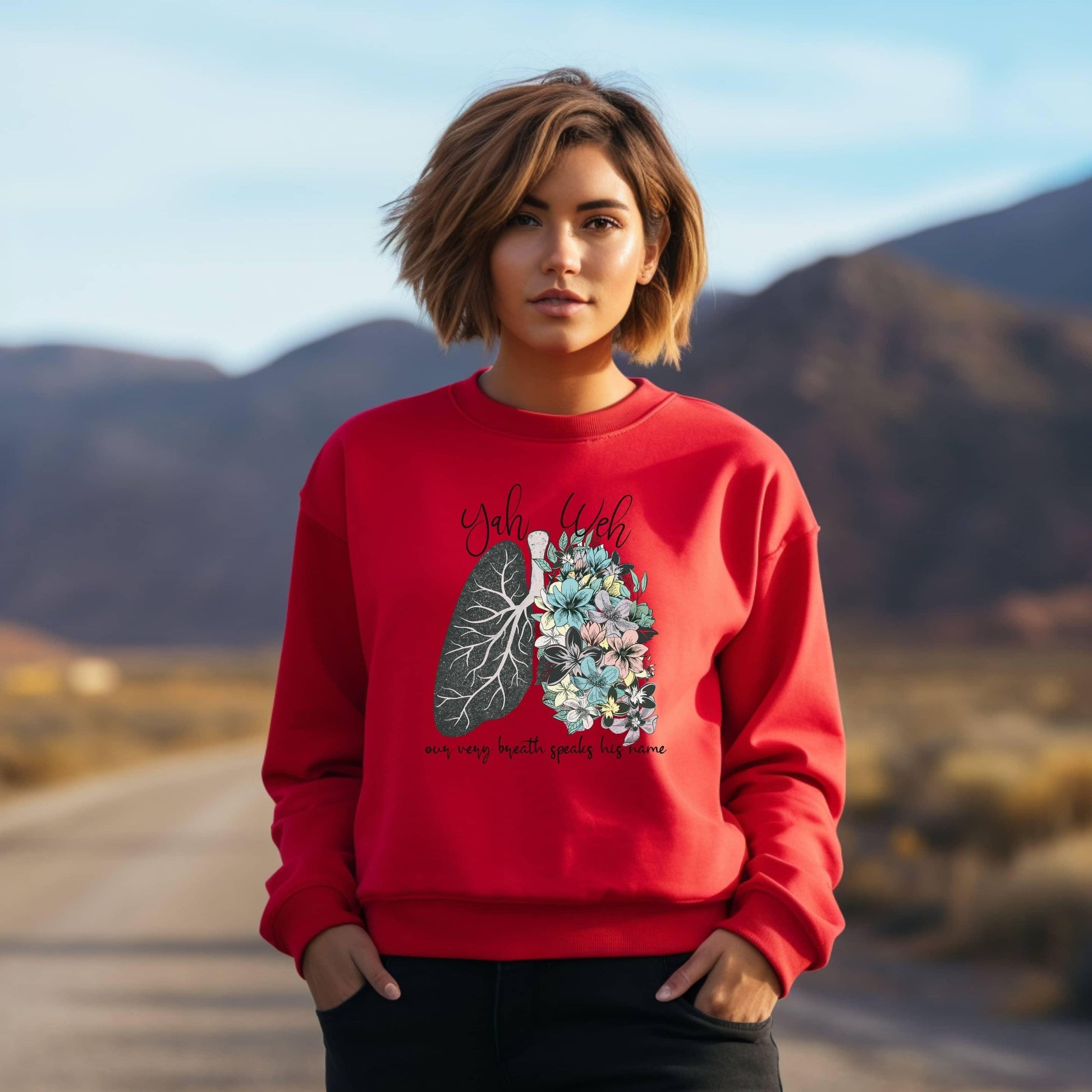 Yahweh Our Very Breath Speaks His Name Women’s Sweatshirt - JT Footprint Apparel