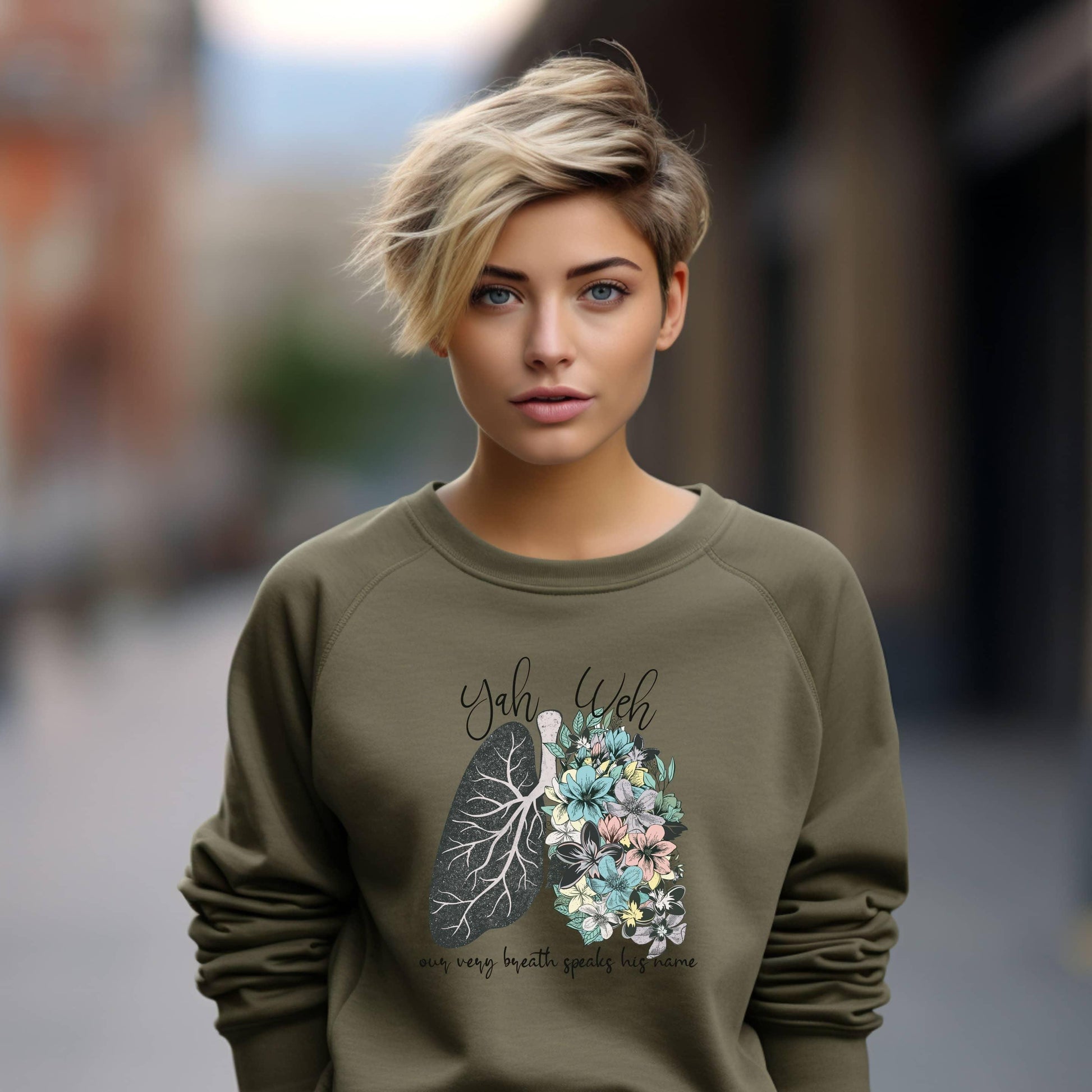 Yahweh Our Very Breath Speaks His Name Women’s Sweatshirt - JT Footprint Apparel