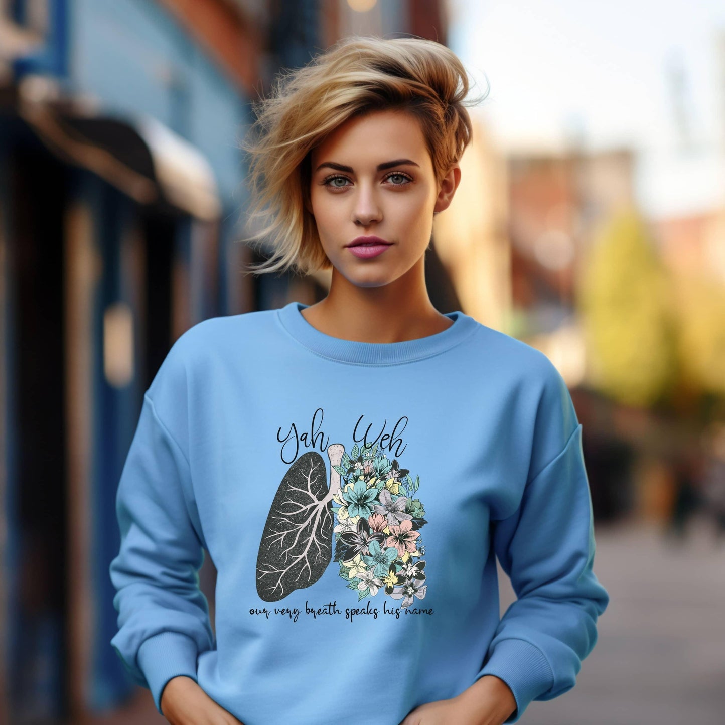 Yahweh Our Very Breath Speaks His Name Women’s Sweatshirt - JT Footprint Apparel