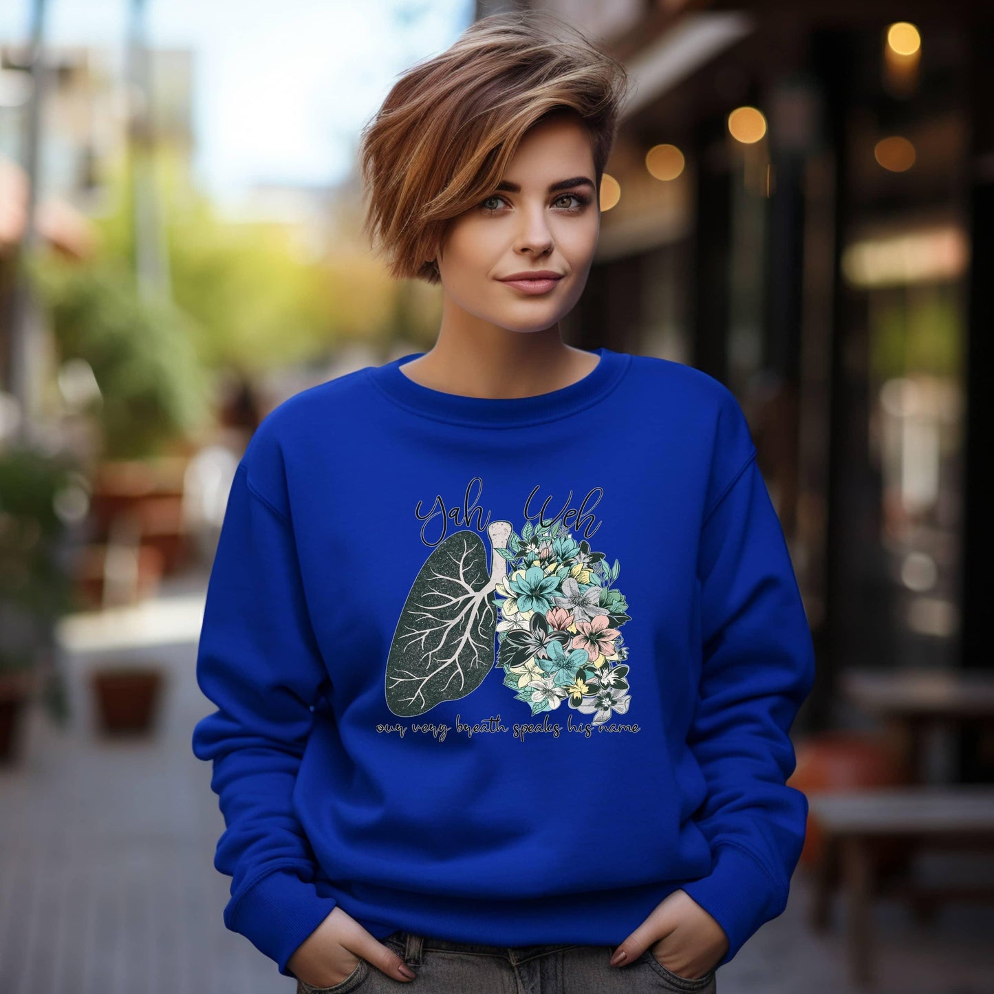 Yahweh Our Very Breath Speaks His Name Women’s Sweatshirt - JT Footprint Apparel