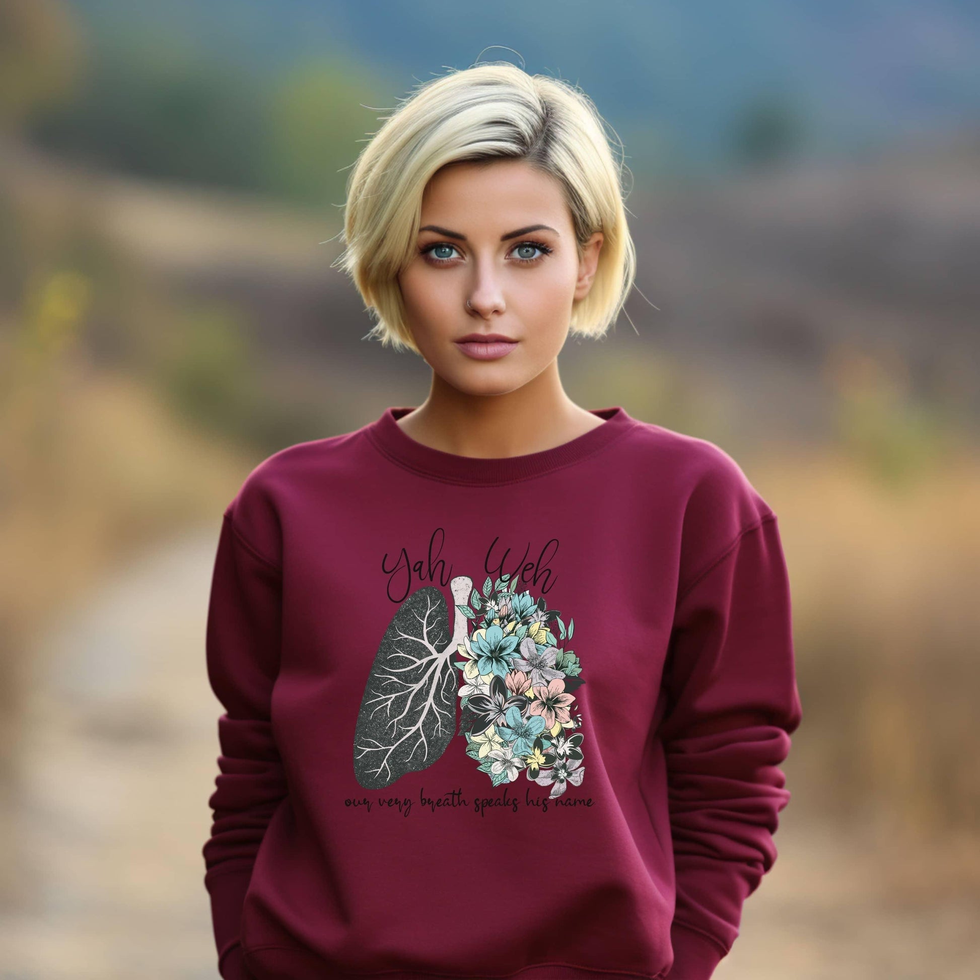 Yahweh Our Very Breath Speaks His Name Women’s Sweatshirt - JT Footprint Apparel