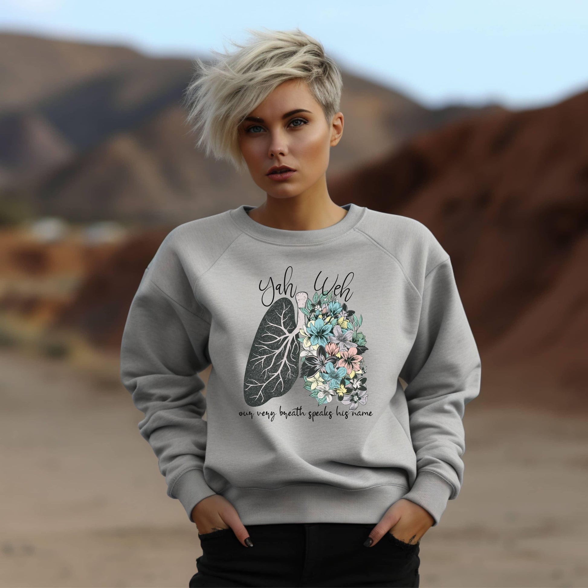 Yahweh Our Very Breath Speaks His Name Women’s Sweatshirt - JT Footprint Apparel