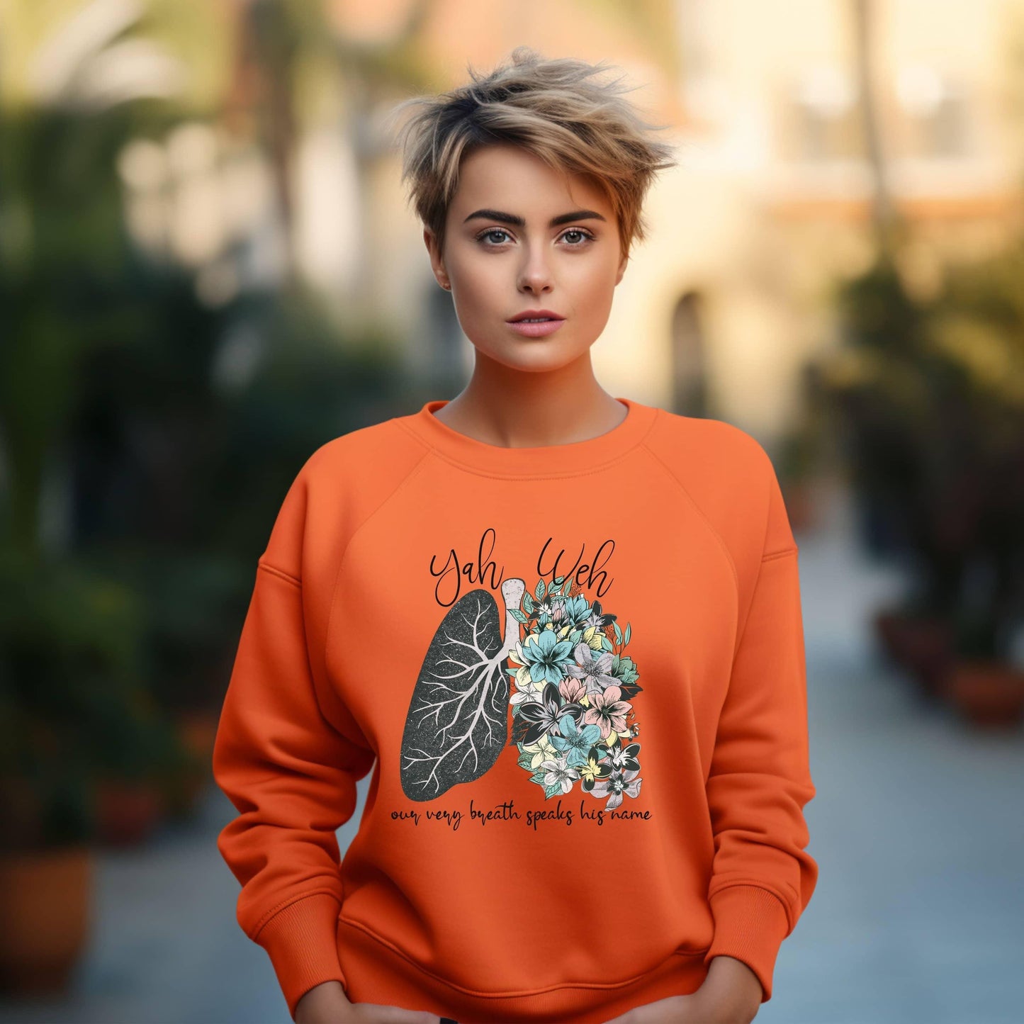 Yahweh Our Very Breath Speaks His Name Women’s Sweatshirt - JT Footprint Apparel