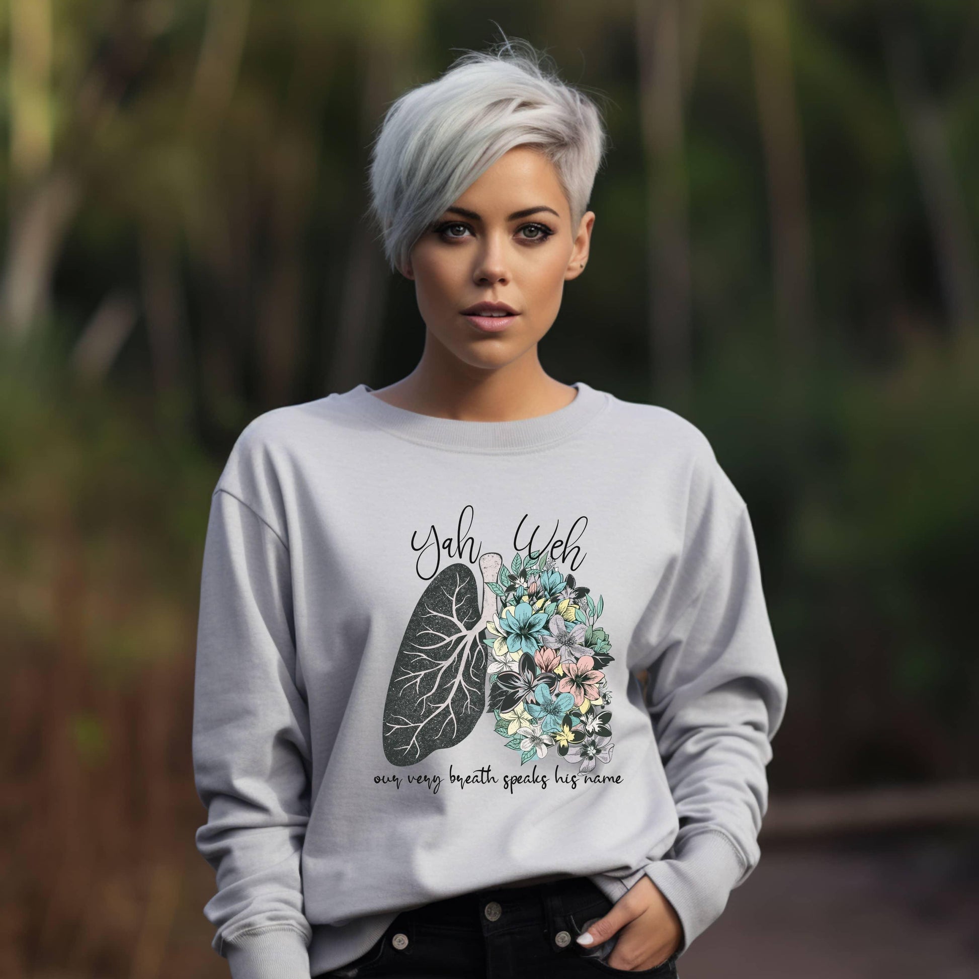 Yahweh Our Very Breath Speaks His Name Women’s Sweatshirt - JT Footprint Apparel