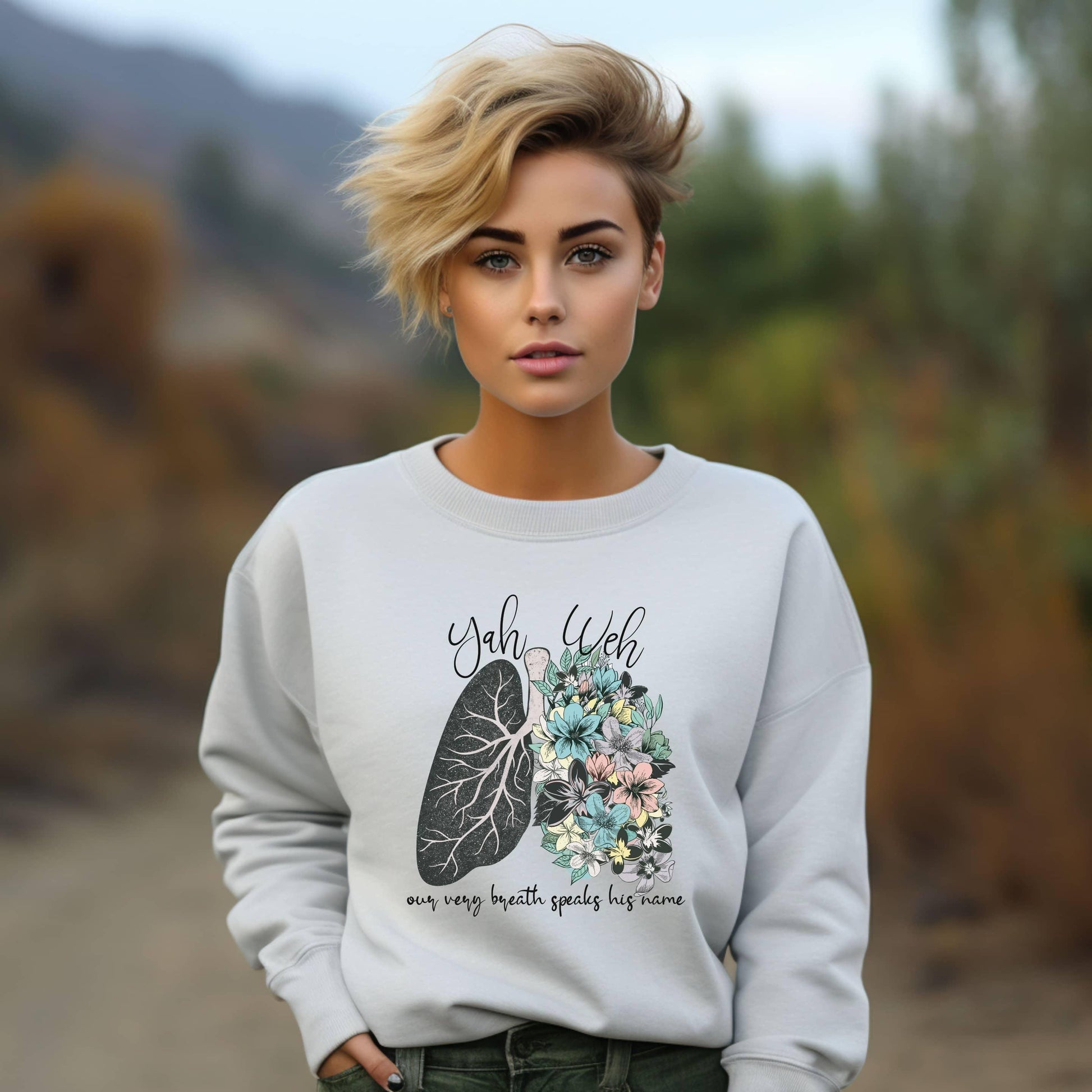 Yahweh Our Very Breath Speaks His Name Women’s Sweatshirt - JT Footprint Apparel