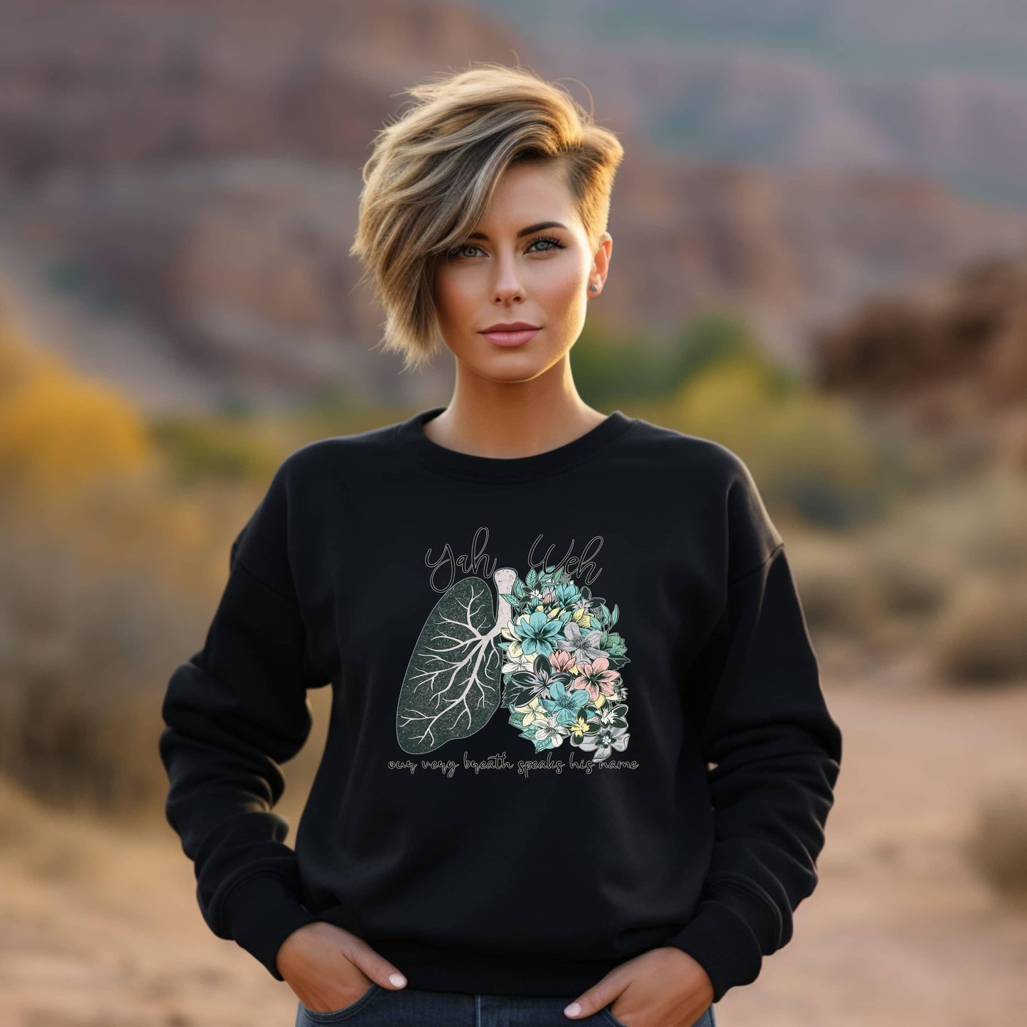 Yahweh Our Very Breath Speaks His Name Women’s Sweatshirt - JT Footprint Apparel