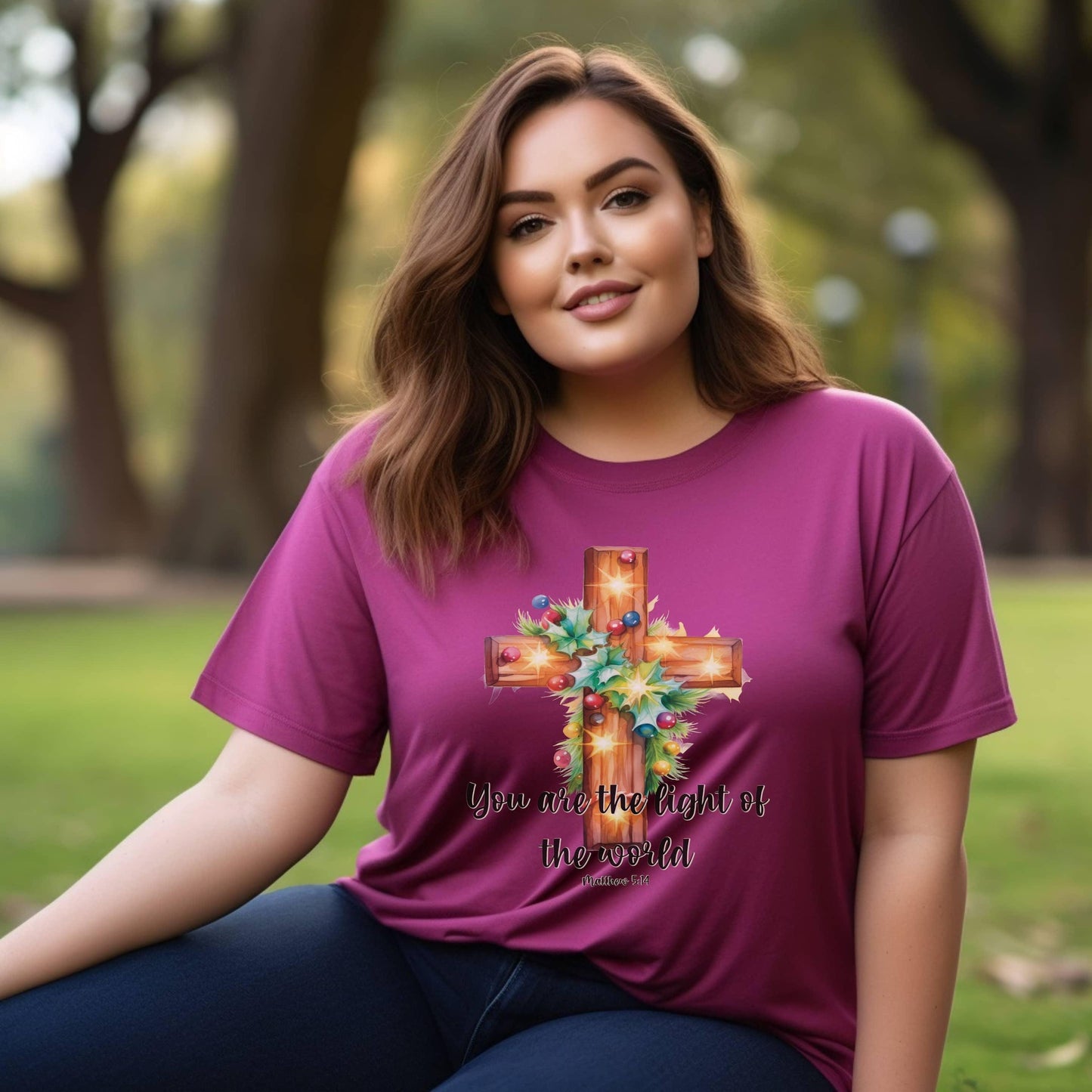 You Are The Light Of The World Women’s Plus Tee - JT Footprint Apparel