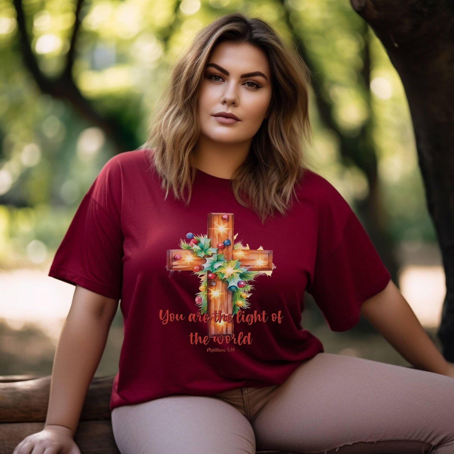 You Are The Light Of The World Women’s Plus Tee - JT Footprint Apparel