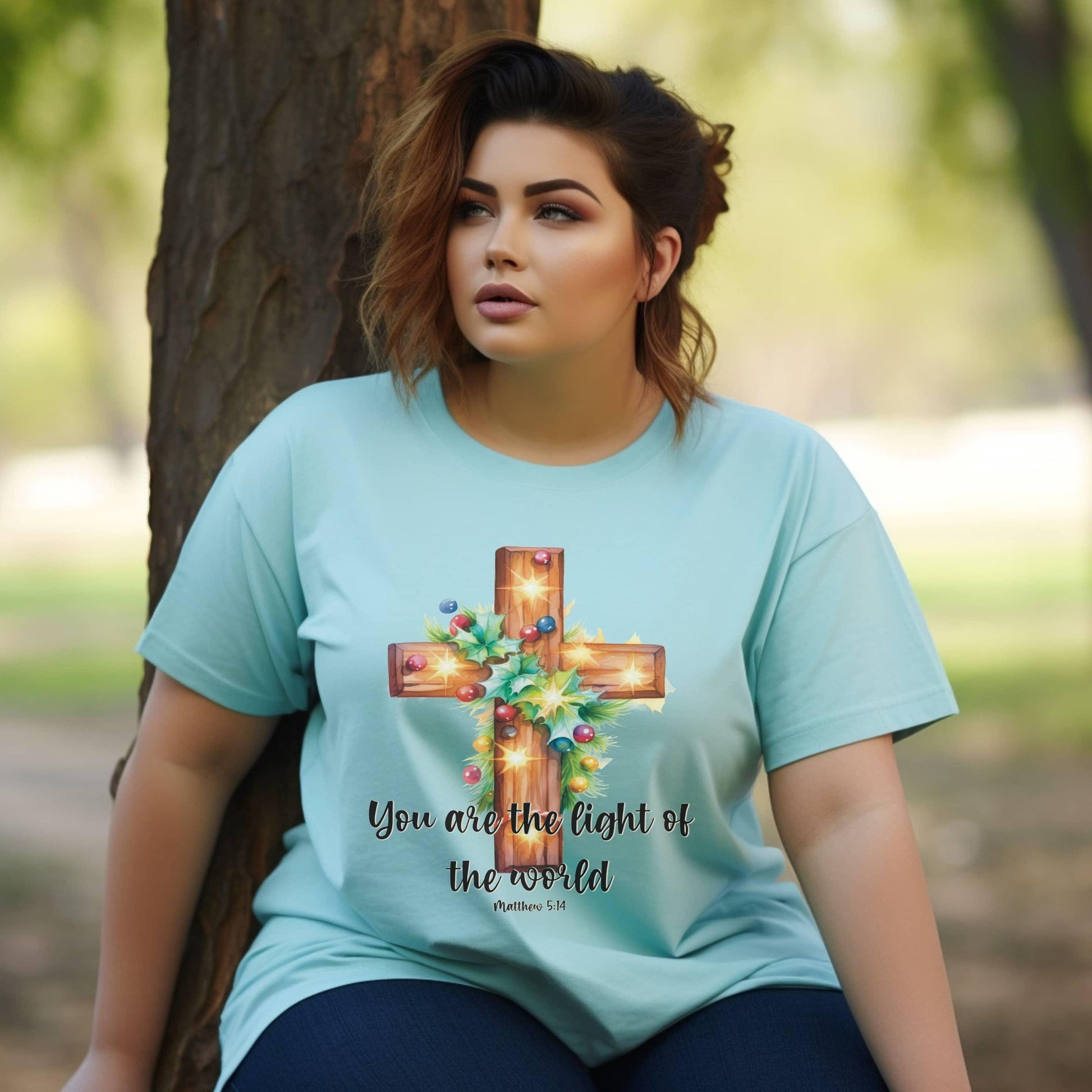 You Are The Light Of The World Women’s Plus Tee - JT Footprint Apparel