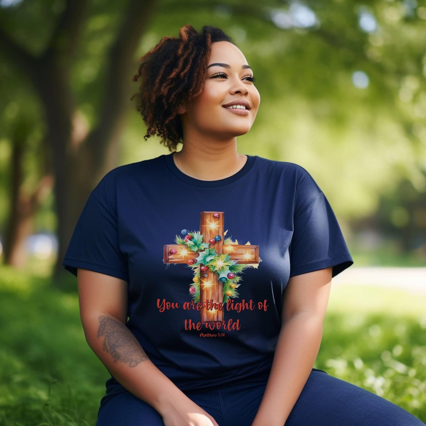 You Are The Light Of The World Women’s Plus Tee - JT Footprint Apparel