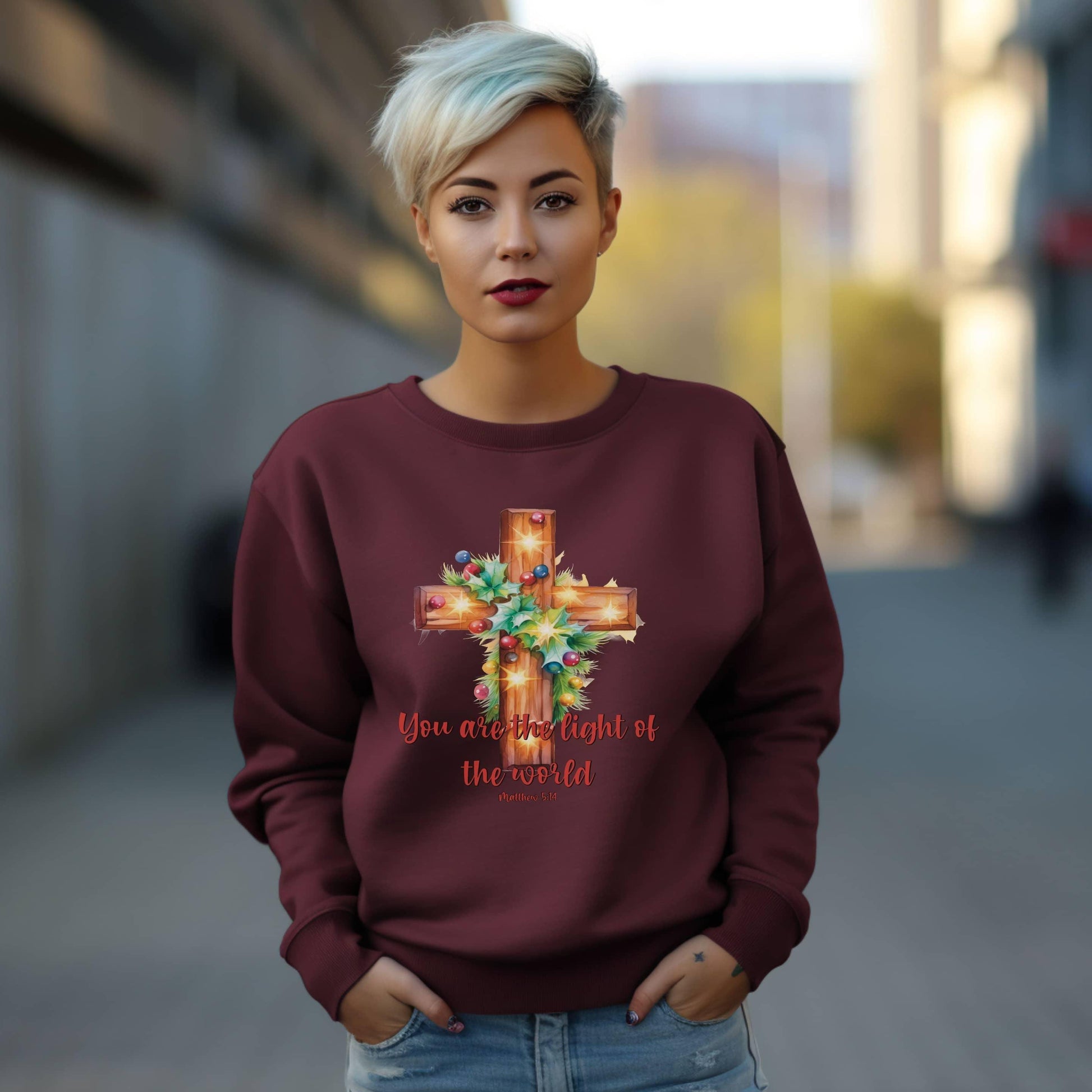 You Are The Light Of The World Women’s Sweatshirt - JT Footprint Apparel